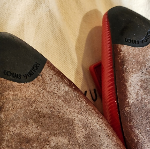 Louis Vuitton red patent epi leather flats - Picture 7 of 7
